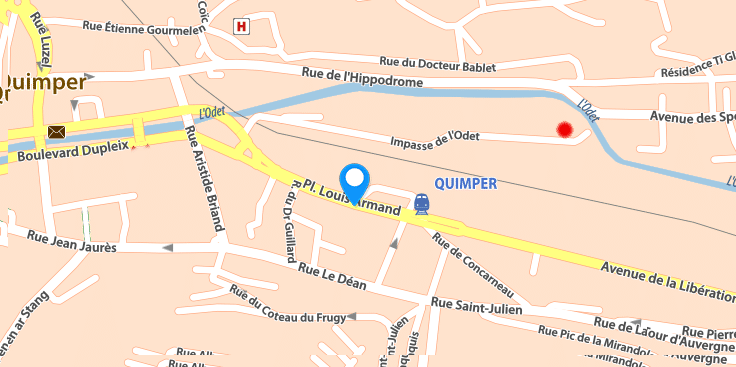 carte de Quimper carte quimper